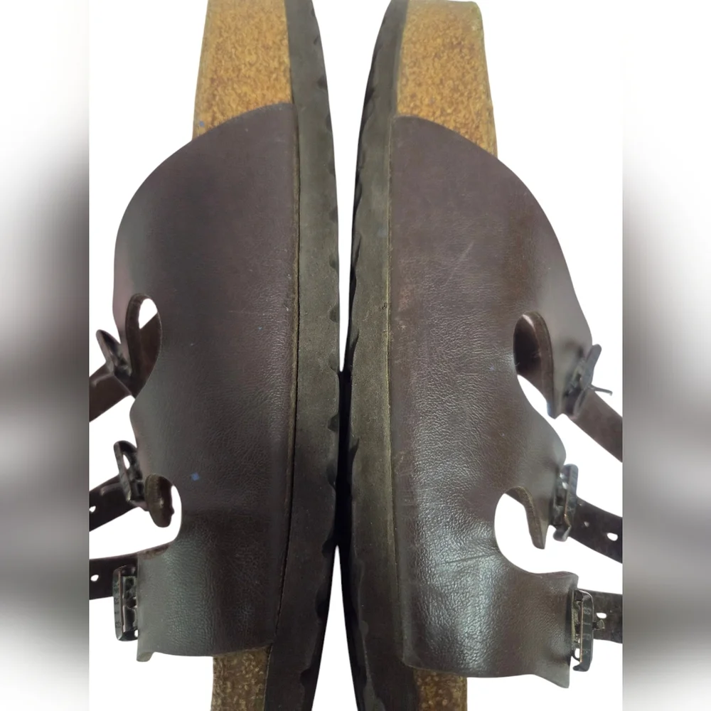 Birkenstock Dark Brown Triple Strap Sandals - Picture 6 of 13